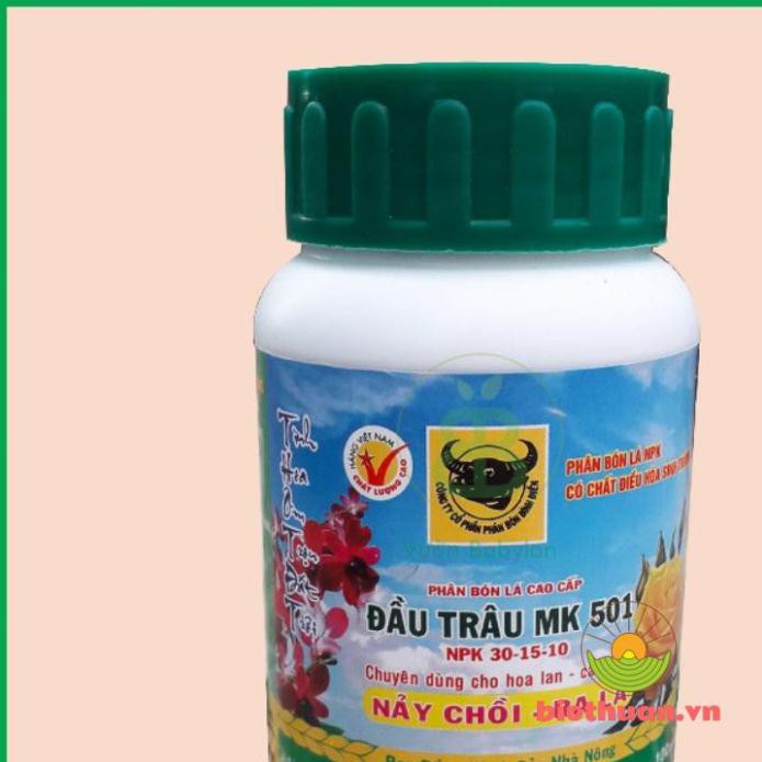 Bộ 3 lọ phân bón lá đầu trâu 501, 701, 901 chăm sóc lan - Lọ 100 gam