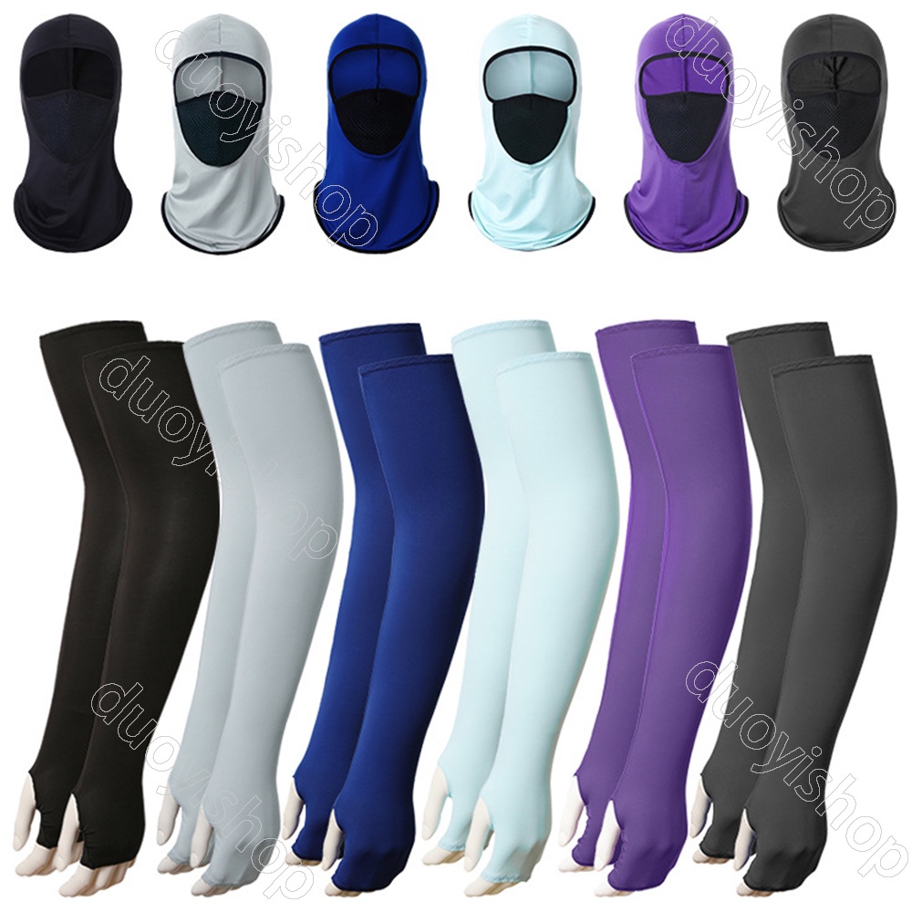 Ống Tay Áo + Khăn Bandana Họa Tiết Rằn Ri Quân Đội Chống Bụi Chống Tia UV Cho Hoạt Động Thể Thao Ngoài Trời