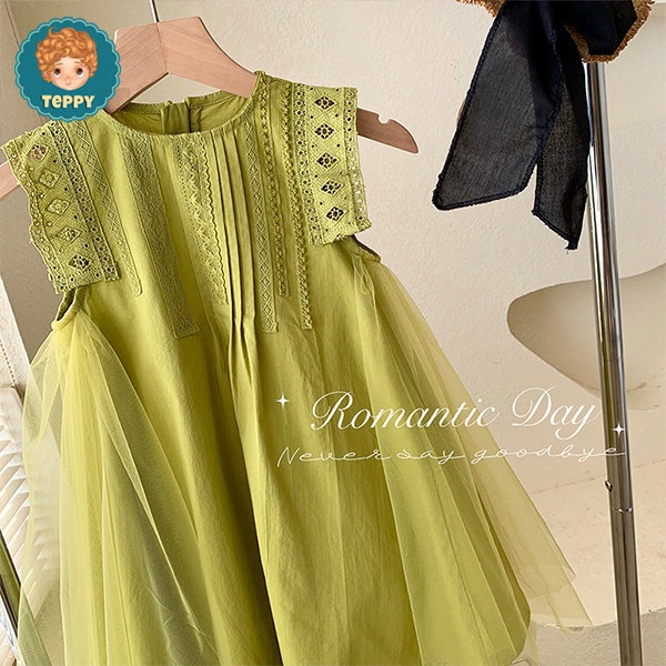 Đầm, Váy đi tiệc cho bé màu xanh cốm