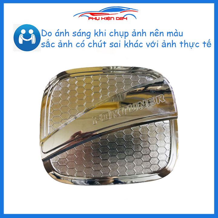 Ốp nắp xăng Fortuner 2017-2018-2019-2020-2021 nhựa đen bảo vệ chống trầy trang trí ô tô