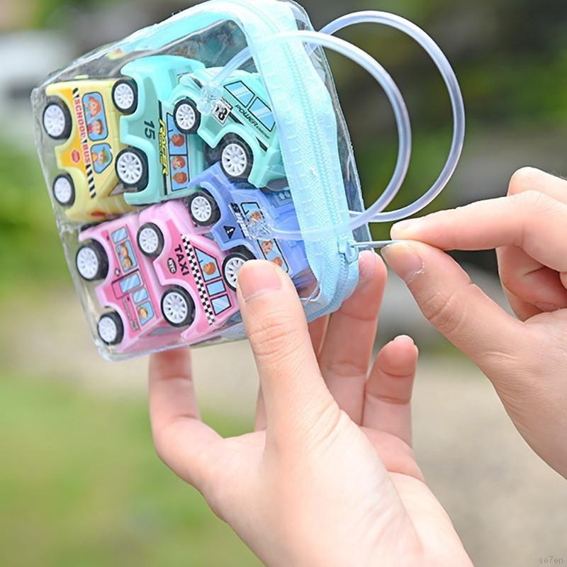 Bộ 6 xe hơi kéo lùi vui nhộn nhiều màu sắc cho bé