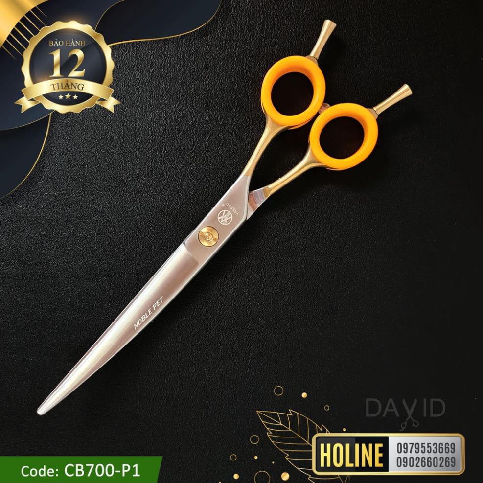 Kéo cắt lông chó mèo Yakasu lưỡi cong 7 inch CB700-P1 BH 12 tháng - BAO XÀI