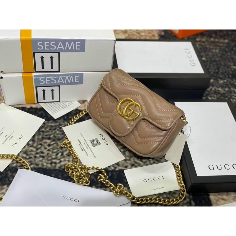 Túi Marmont tim nude size 18 loại 1 - Hami