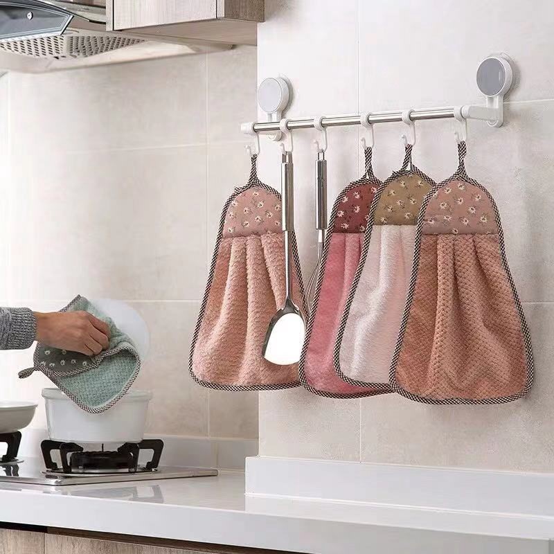 1 Khăn Lau Chén Dĩa Dày Dặn Thấm Hút Nước Không Bị Rụng Lông