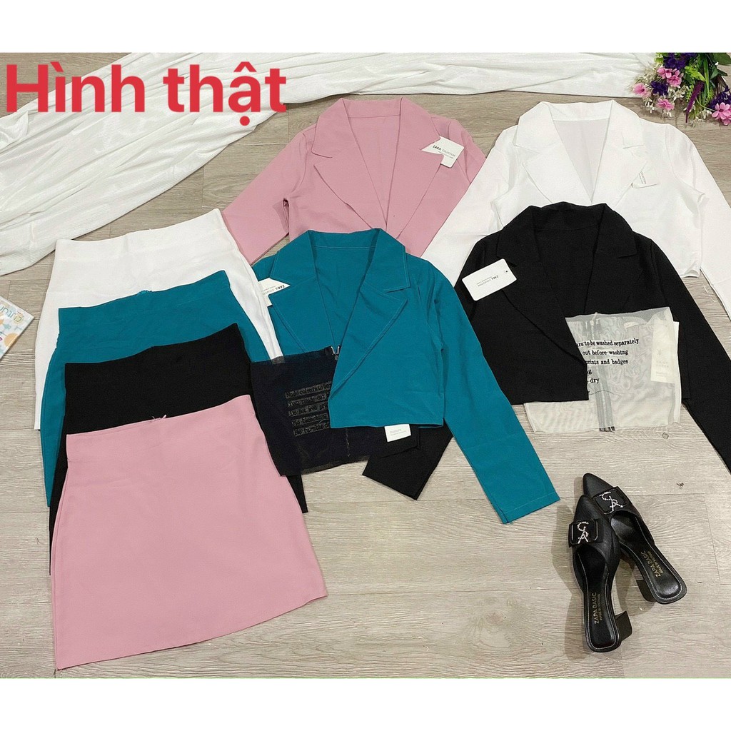 Set vest chân váy ôm áo vest lửng siêu sang cha khách đây ạ TV705