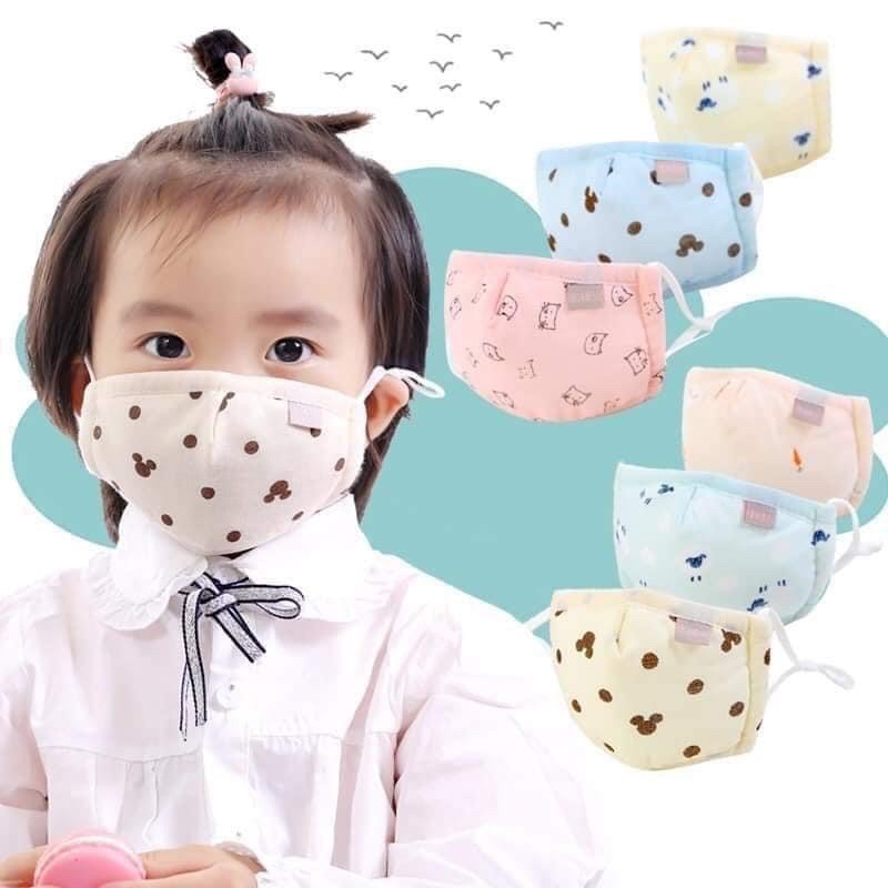 Khẩu trang xô 4 lớp cho bé 6 tháng đến 3 tuổi