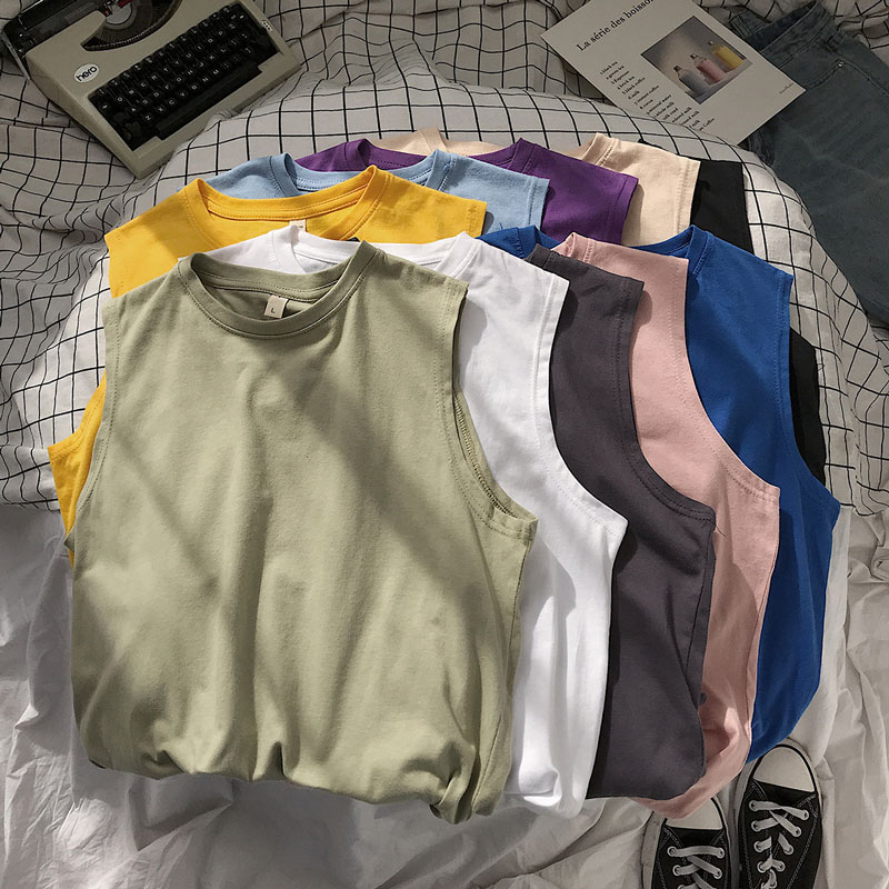 Áo ba lỗ nam Hàn Quốc simple bigsize unisex base top màu sắc đơn giản áo tanktop unisex áo ba lỗ bigsize áo Áo Ba Lỗ Nam