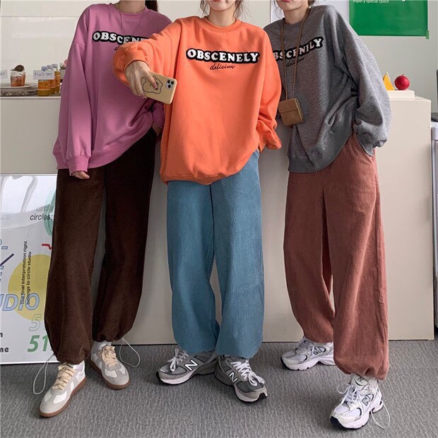 Áo Sweater Nỉ In Chữ OBSCENLY Nam Nữ Form Rộng Nhiều Màu Basic Q61 | BigBuy360 - bigbuy360.vn