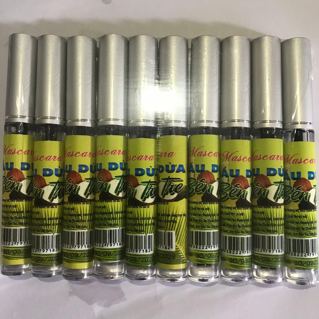 Chuốt mi dầu dừa (macara dầu dừa) tự nấu / Loại 10ml ( có tem đẹp )