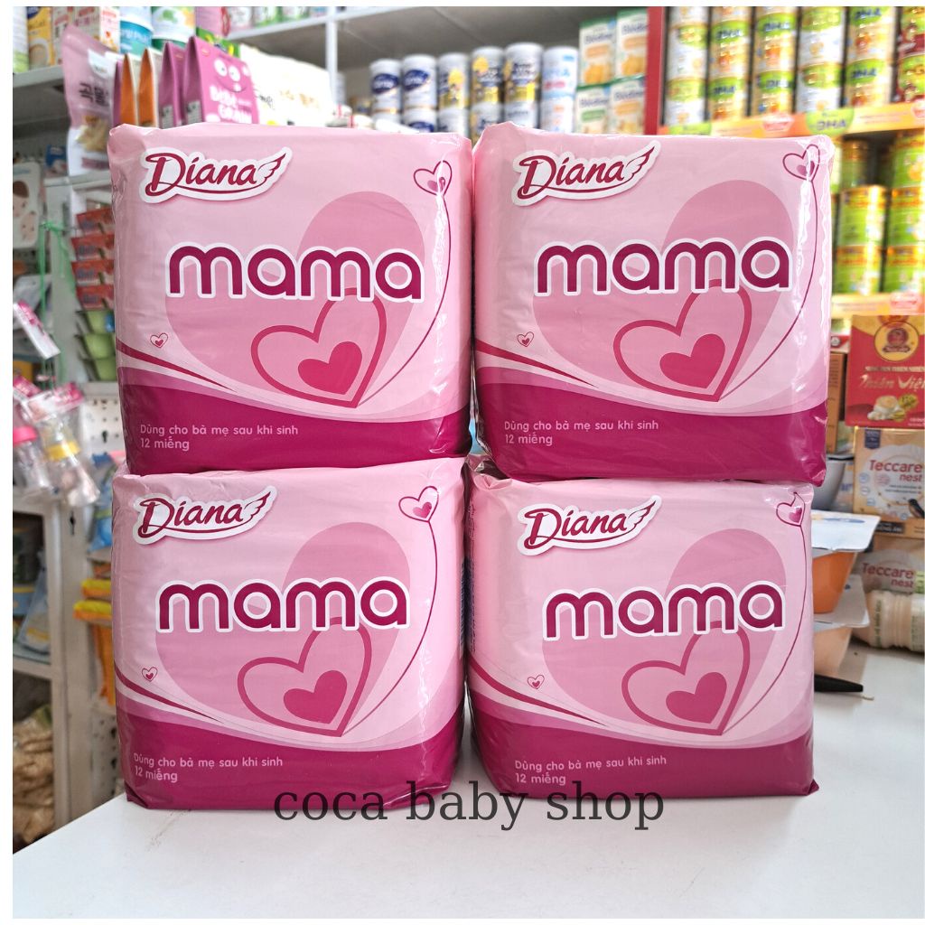 Bỉm cho mẹ sau sinh / Băng vệ sinh Diana Mama (12 miếng /gói)⚡FREESHIP⚡