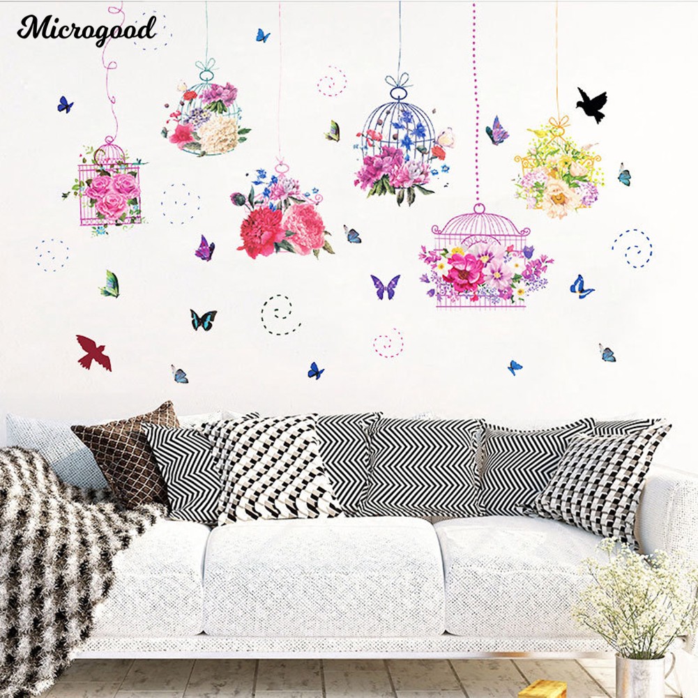 🌠🌠2Pcs Nature Butterfly Pattern Wallpaper Sticker Mural Home Art