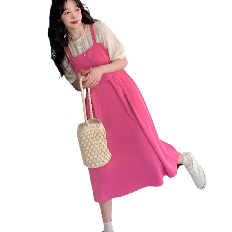 Đầm Chữ A Giả Hai Lớp Thời Trang Mùa Hè Cho Nữ
