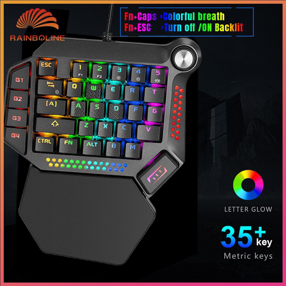 Bàn Phím Cơ Một Tay K60 Rgb Nhỏ Gọn Tiện Dụng Cho Pc / Laptop