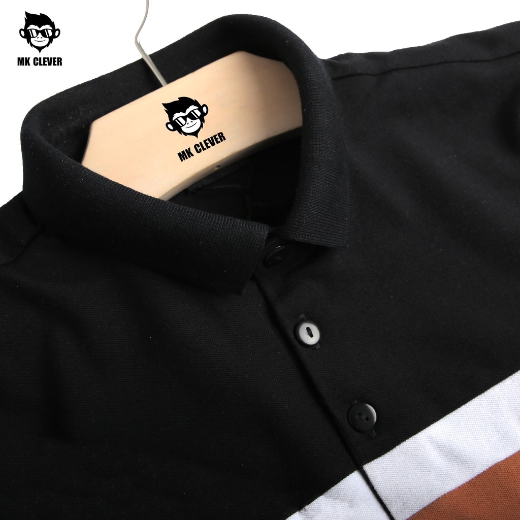 [Mã FAMALLT5 giảm 15% đơn 150K] Áo thun nam Polo có cổ phối màu sọc ngang MK CLEVER | BigBuy360 - bigbuy360.vn