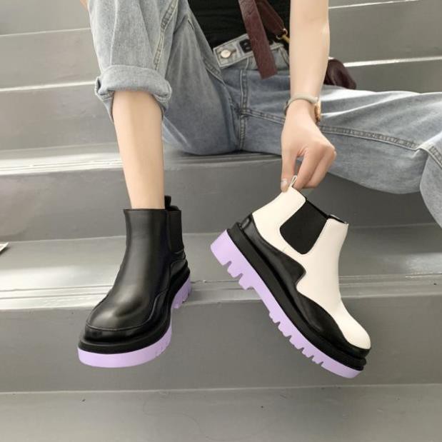 . [ Real] (ORDER) Boots ulzzang B15 đế tím hot trend . new new new . 2020 : Ad821 ❕ ↺ ♡