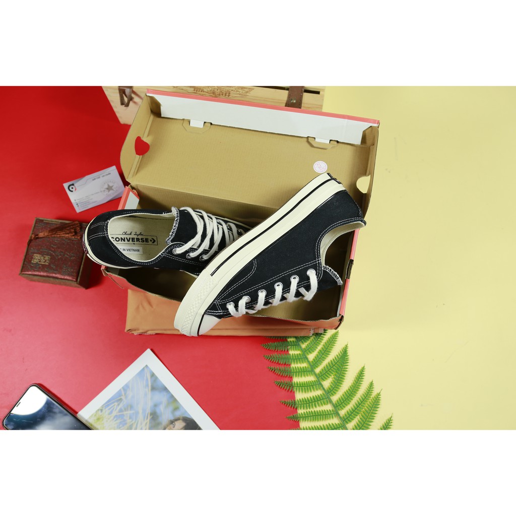 Giày Converse 1970s chính hãng thấp cổ vải đen CTVD95