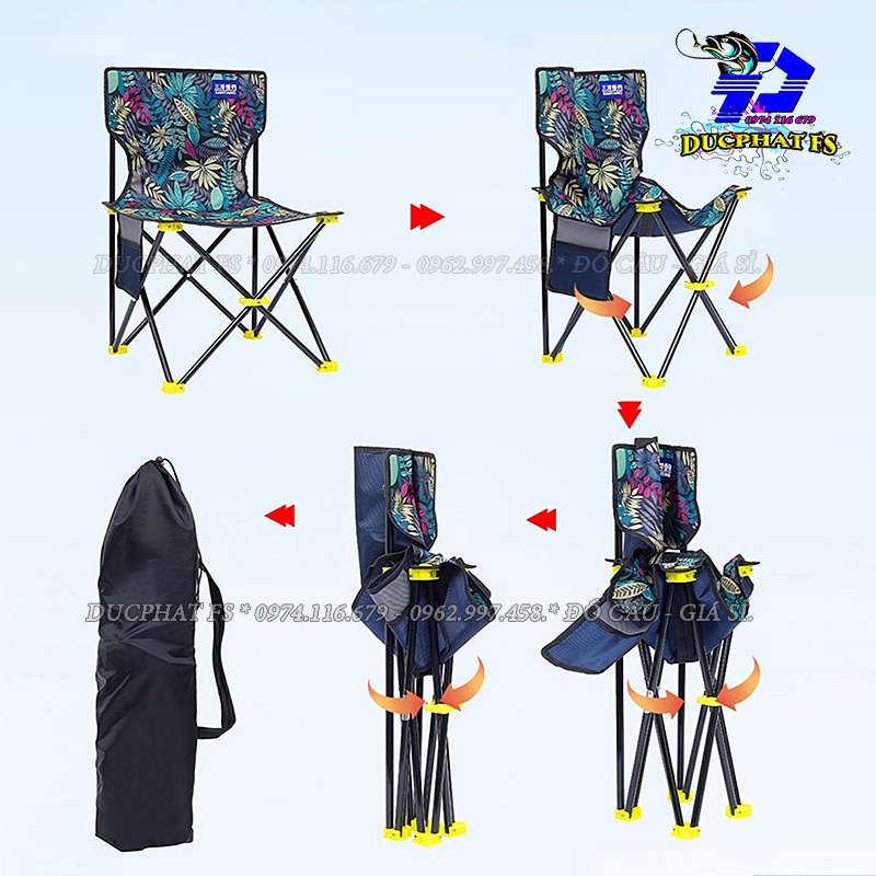 ghế xếp du lịch gấp gọn tiện lợi - ghế câu cá dã ngoại {thu phong}.!!!