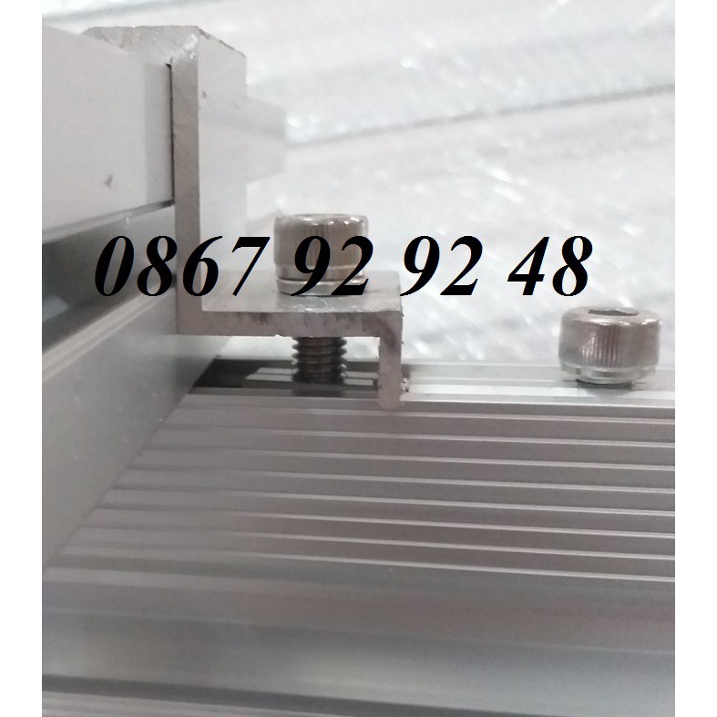 Kẹp biên tấm pin năng lượng mặt trời Full bulong + vênh