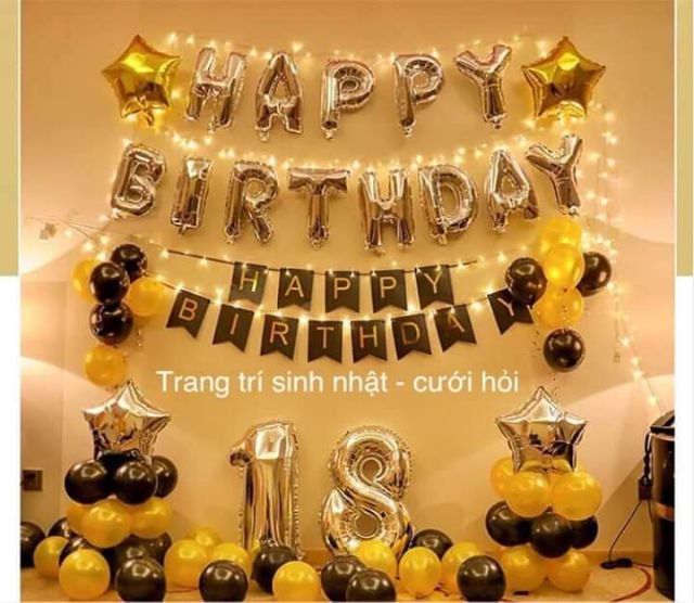 Mẫu set bóng trang trí sinh nhật cho khách xem