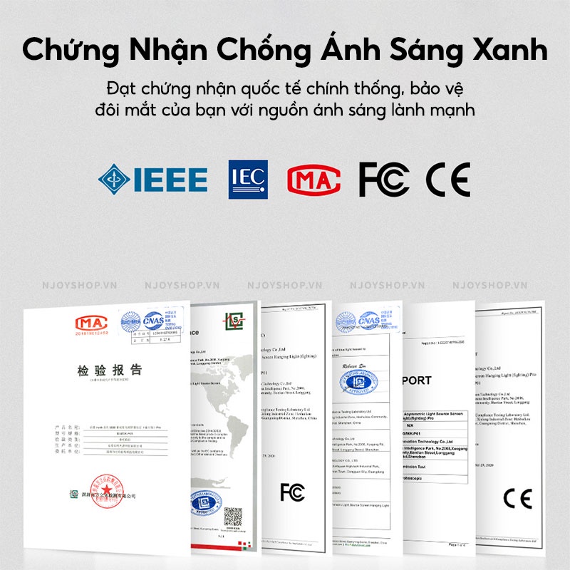 Đèn Treo Màn Hình Máy Tính Baseus Chống Ánh Sáng Xanh Bảo Vệ Mắt 3 Chế Độ Sáng Njoyshop