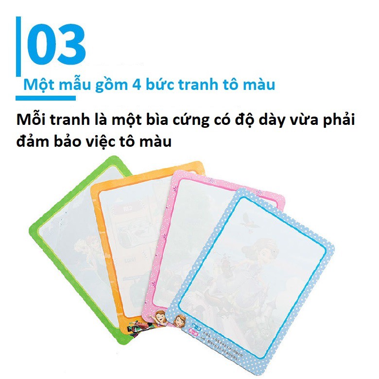 Bộ 4 Tranh Tô Màu Nước Thần Kì Tự Biến Mất Màu Sau Vài Phút, Tranh Tô Màu Cho Bé - SOHANEI FAM