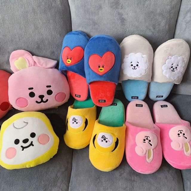 Dép bông BT21, dép đi trong nhà BT21