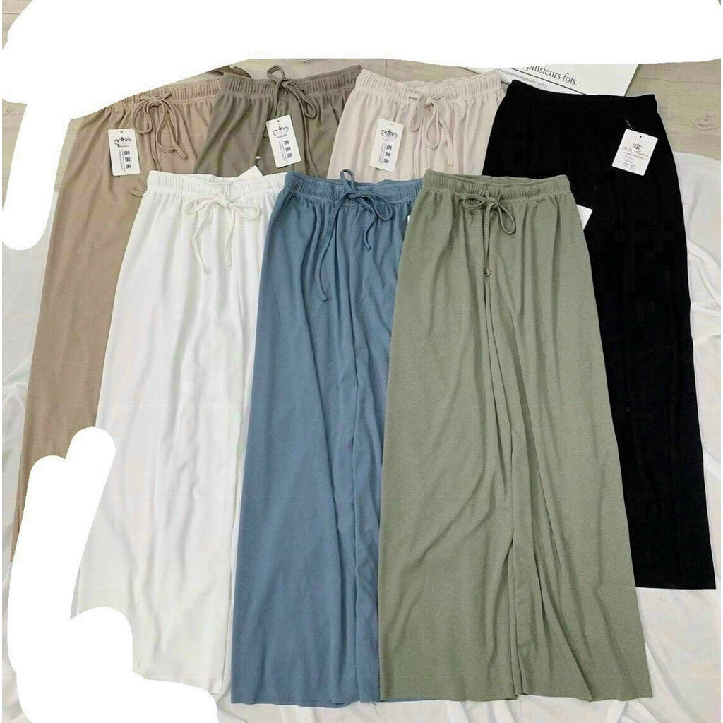 Quần Thun Tăm Ống Rộng Dây Cột Nơ Lưng Quần | Smide Clothing