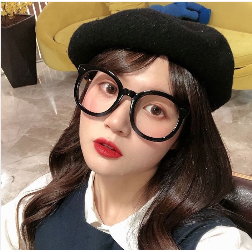 Kính mát nữ gọng tròn mắt mèo nhiều màu