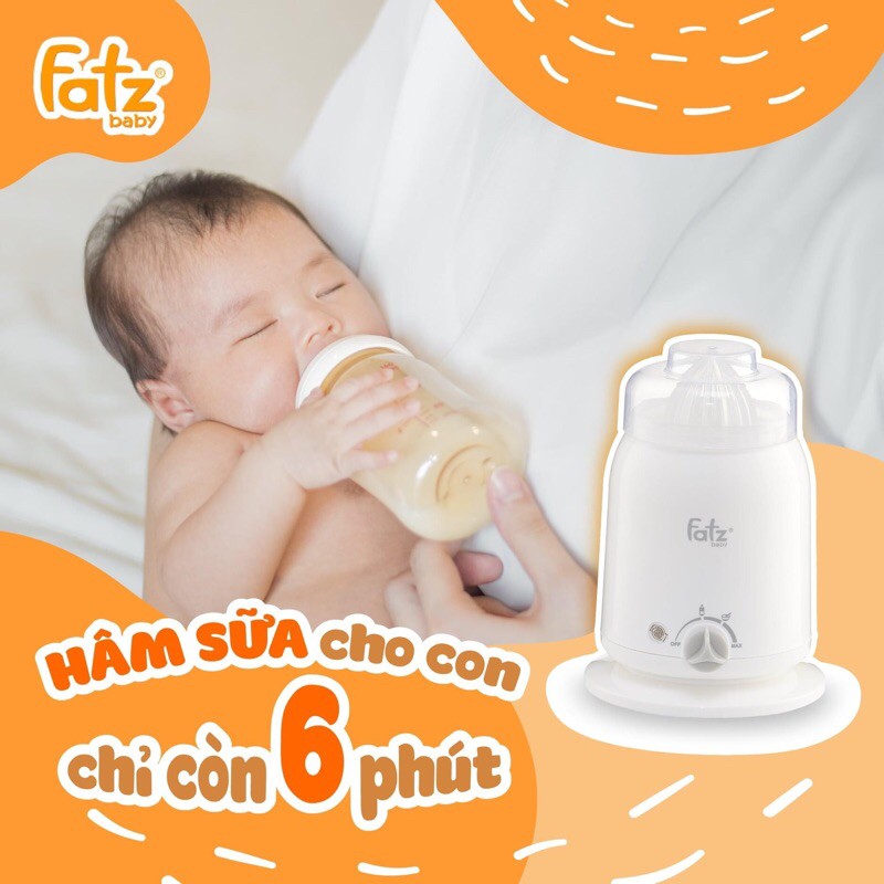 máy hâm sữa fatz baby 4 chức năng, hâm sữa , giữ nhiệt, tiệt trùng bình sữa và vắt cam màu xám trắng mẫu mới 2020