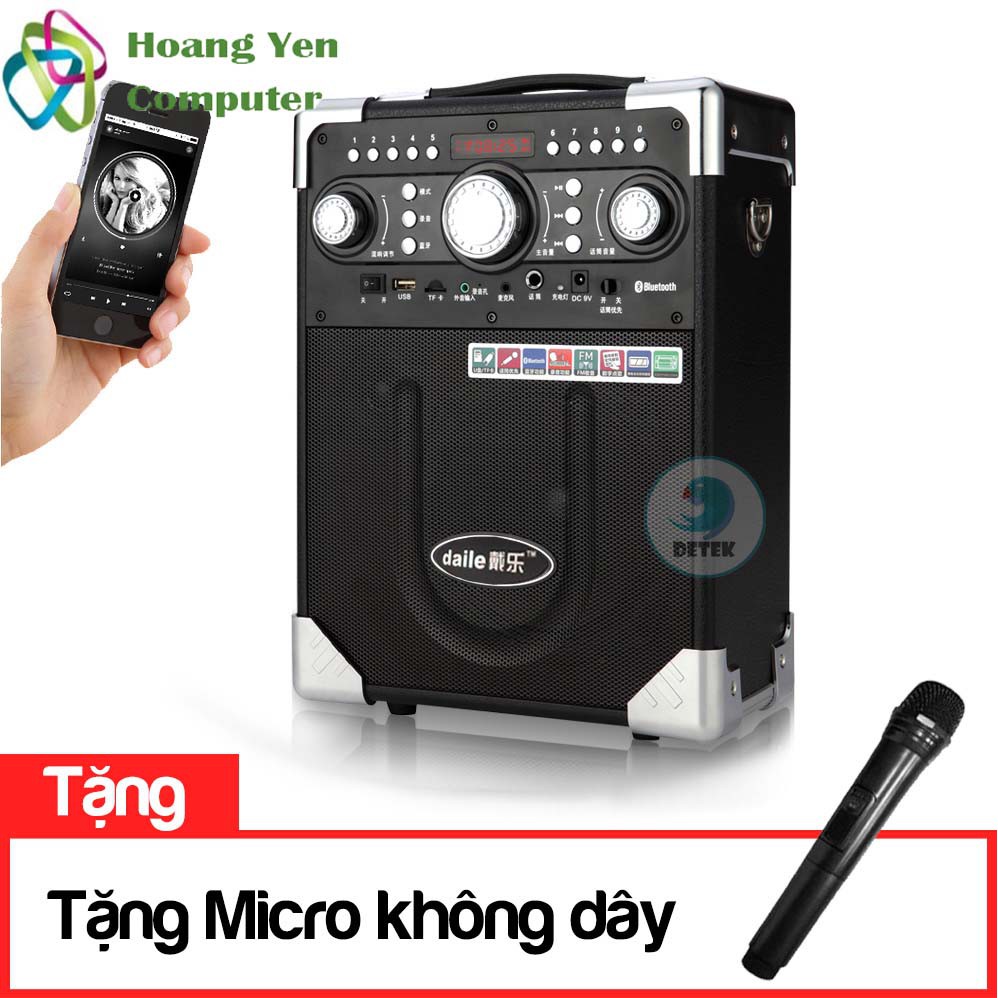 Xác thực！ [Mã ELMS5 giảm 7% đơn 300K] Loa Karaoke Bluetooth Daile S8 Âm Thanh Cực Khủng - BH 6 tháng