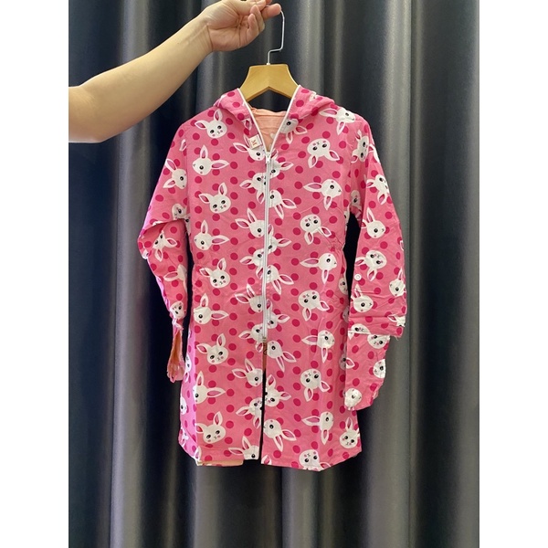 Áo khoác, áo choàng chống nắng dáng dài toàn thân cho bé vải lanh 2 lớp mềm mát cho mùa hè có size đại