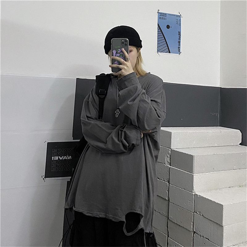 Áo thun tay dài thời trang trẻ trung 216027Áo sơ mi nữ dáng rộng phong cách Hàn Quốc thời trang mùa thu | BigBuy360 - bigbuy360.vn