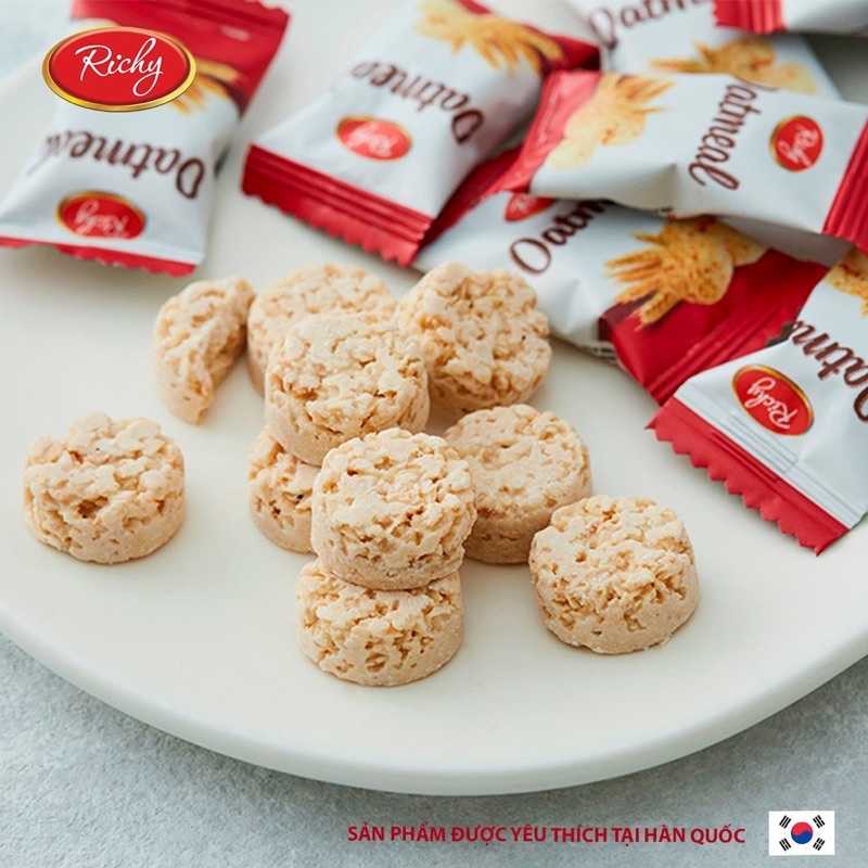 COMBO 40 BÁNH YẾN MẠCH OATMEAL HÀN QUỐC RICHY