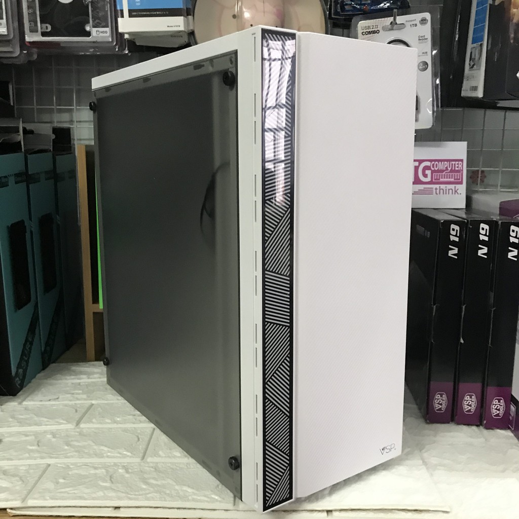 Case gaming VSP V3-601P- Mặt hông kính cường lực - ATX/ATX/Mini-ATX