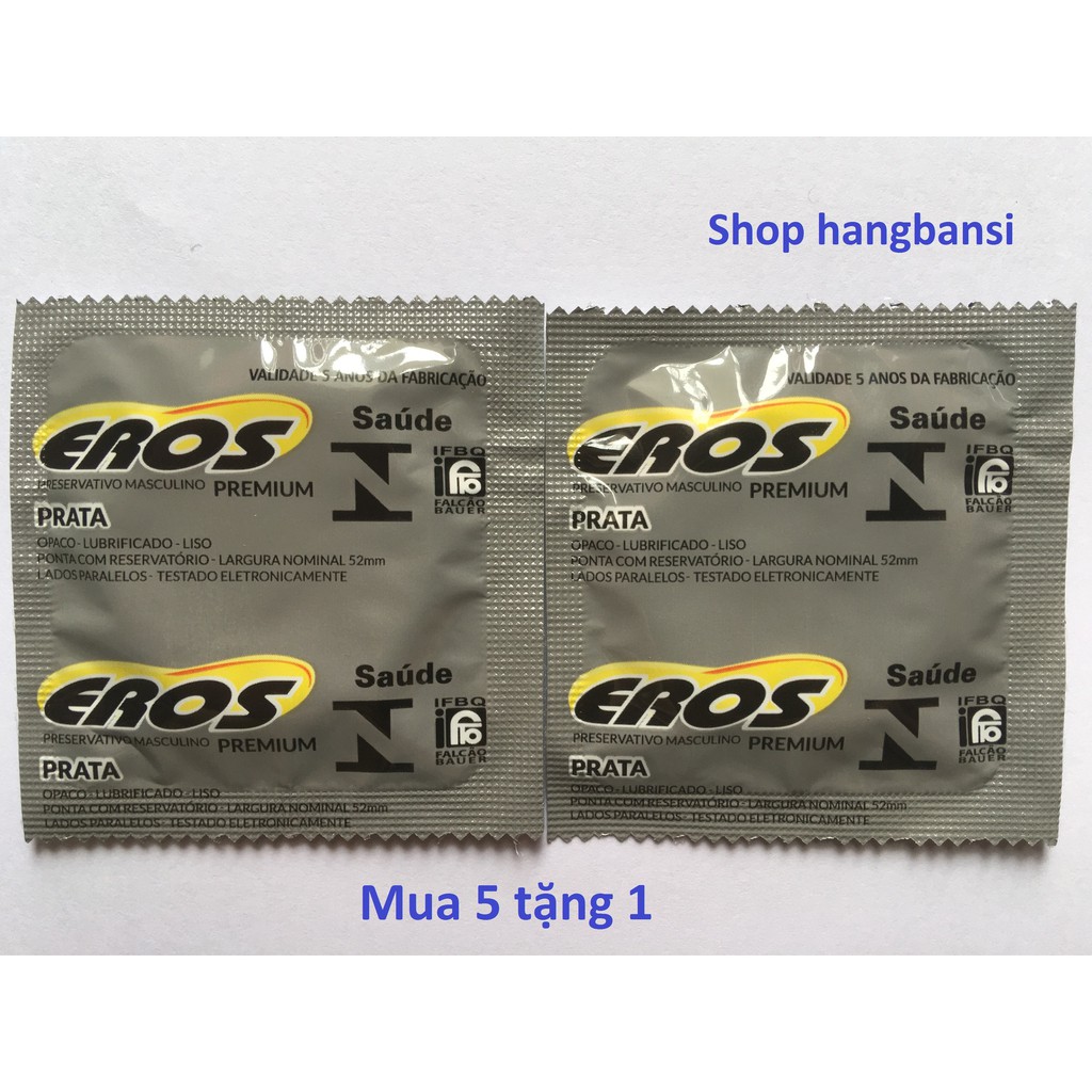 01 CÁI BAO CAO SU EROS DÀNH CHO GIA ĐÌNH - NHÀ NGHỈ - KHÁCH SẠN GIÁ RẺ TỐT NHẤT (MUA 5 TẶNG 1)