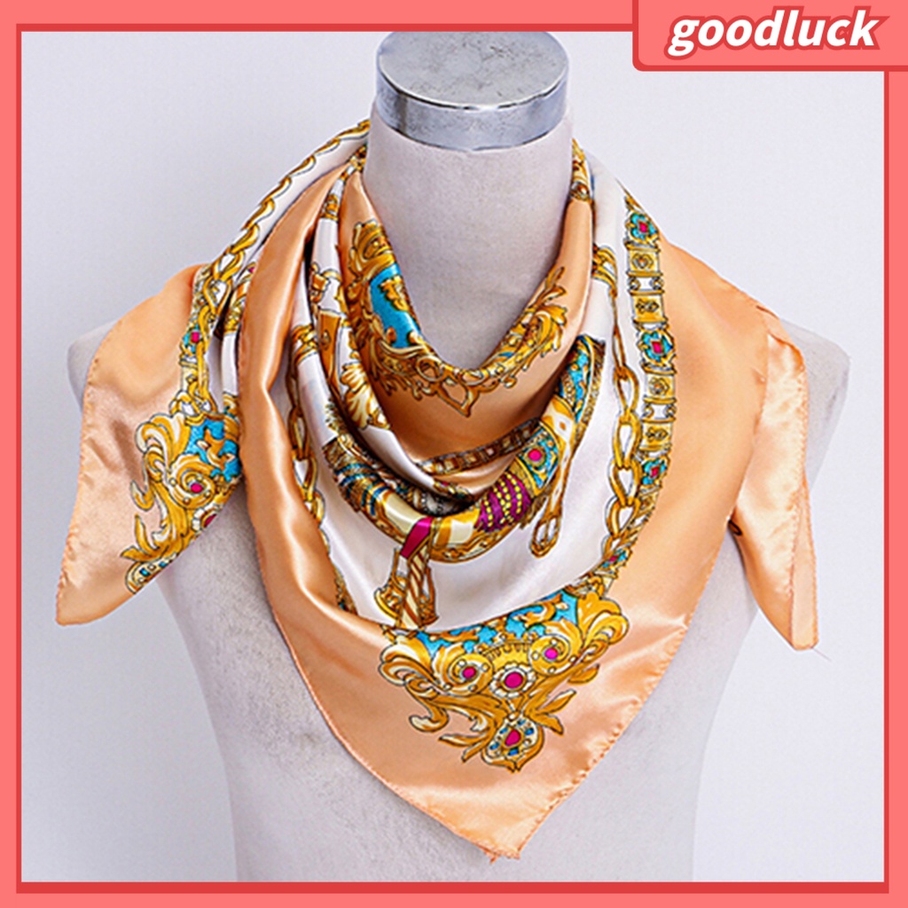 Khăn Choàng Vuông 90x90cm Chất Liệu Lụa Satin