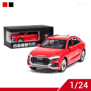 Mô hình xe ô tô audi q8 tỉ lệ 1:24 hãng chezhi khung xe kim loại