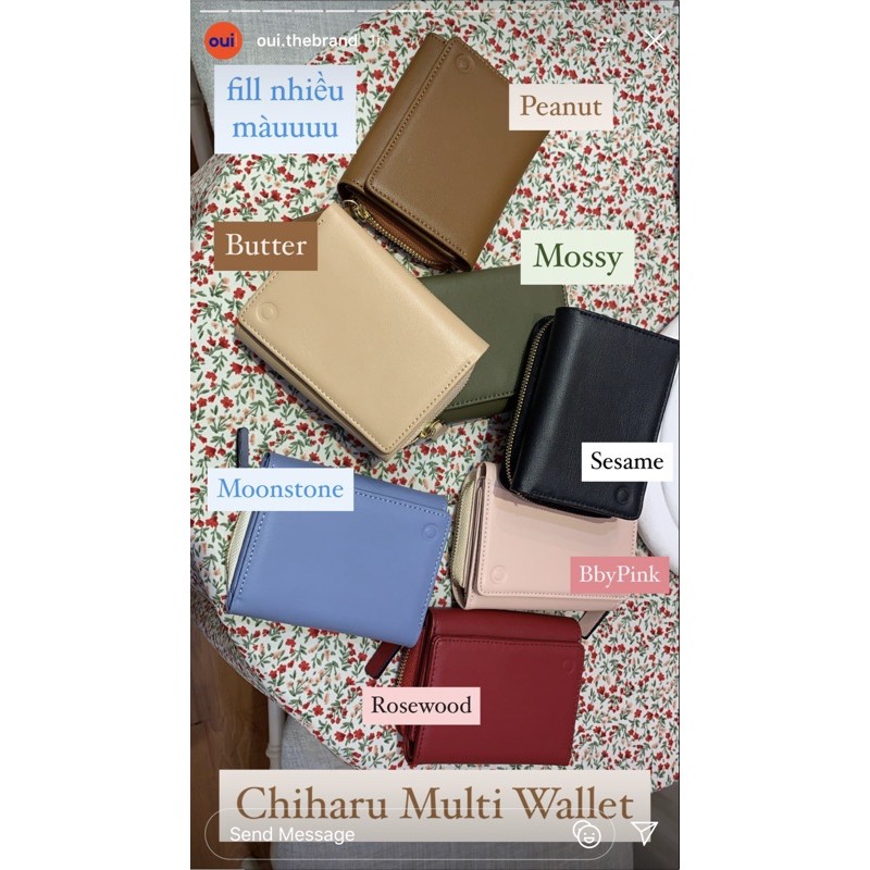 [Mã WAMT2405 giảm 10K đơn 0K] Ví Da Chiharu Wallet Nữ Cầm Tay Nhỏ Gọn Nhiều Màu | BigBuy360 - bigbuy360.vn