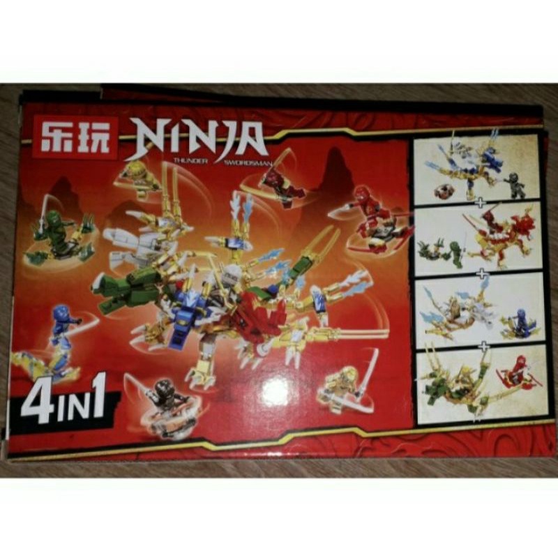 Lắp ráp 1 hộp LegoNinja Thunder Rồng có trên 170 chi tiết ms106