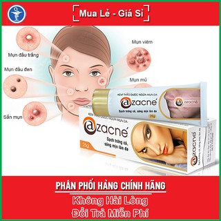 Kem Thảo Dược Ngừa Mụn Da AZACNA - Hỗ trợ kháng khuẩn, cải thiện làn da bị mụn, thâm (Tuýp 25g)