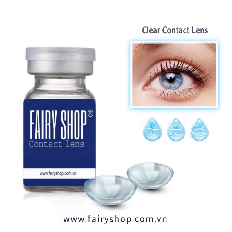 Kính Áp Tròng Trong Suốt 14.0mm - Kính Áp Tròng FAIRY SHOP CONTACT LENS  độ 0 đến 15