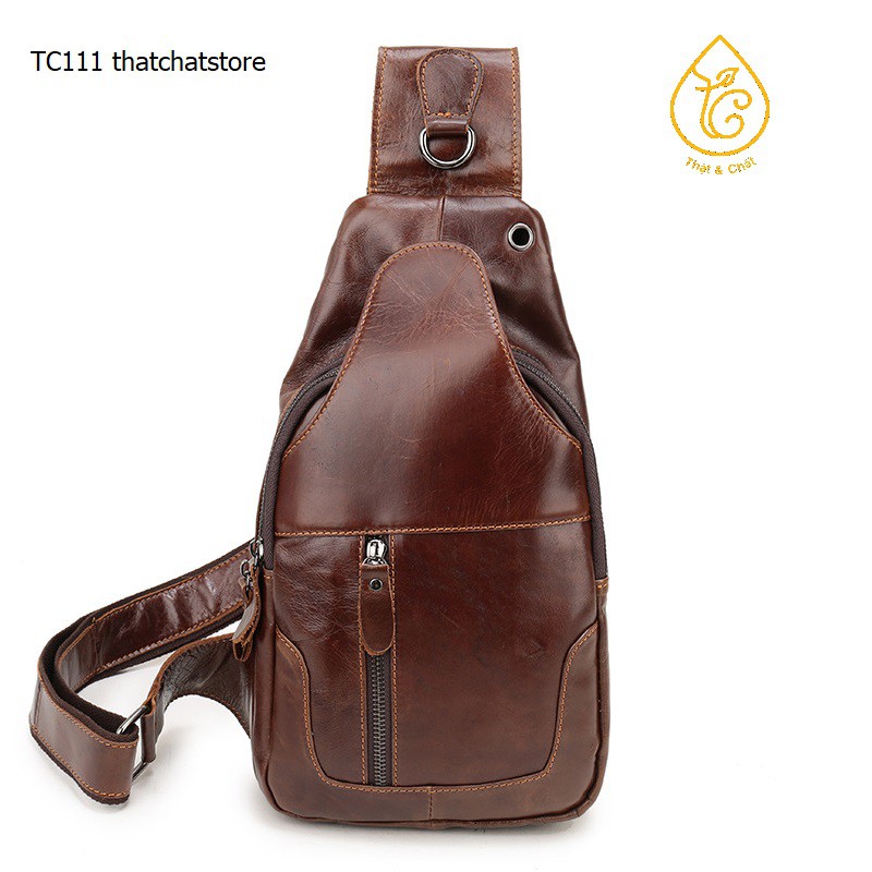 Túi đeo chéo da bò thật - quai lót da - chất lượng cao - thời trang -  bền đẹp - mẫu khuyên dùng TC111