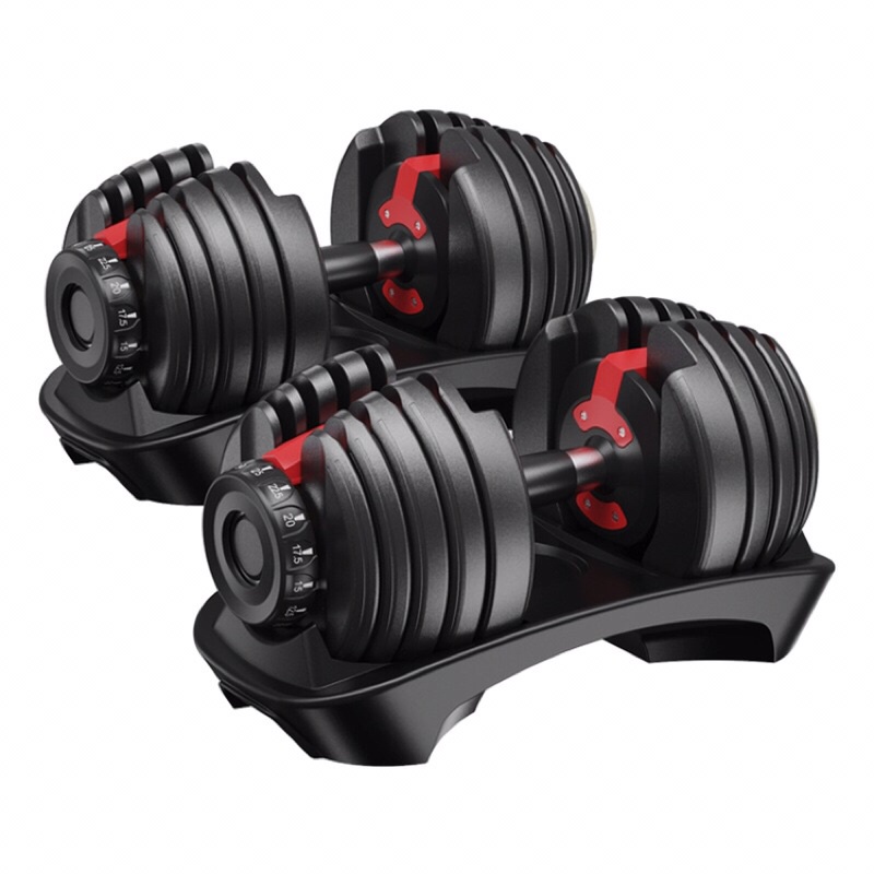 Tạ tay Dumbell 24kg-48kg điều chỉnh khóa số tự động,đa năng Cao Cấp (có khay đựng)