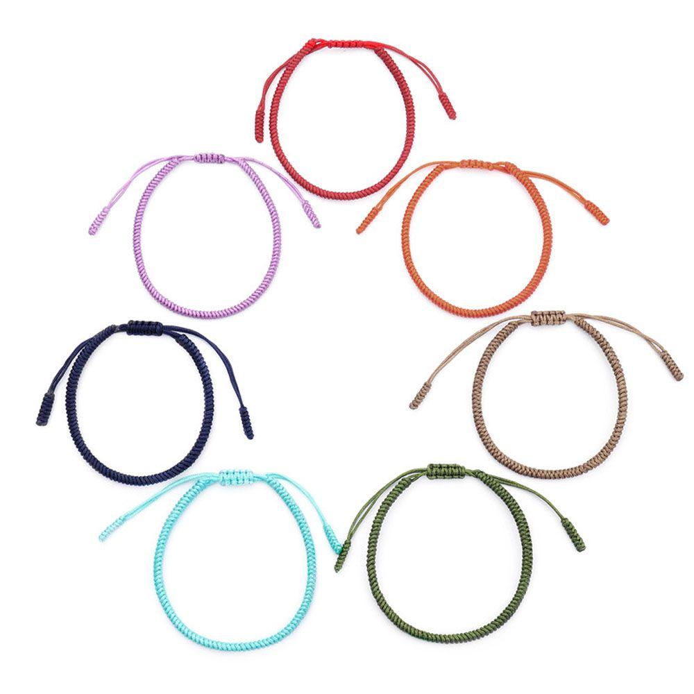 Vòng Tay Dây Thừng May Mắn Thắt Nút Có Thể Điều Chỉnh Dành Cho Nam