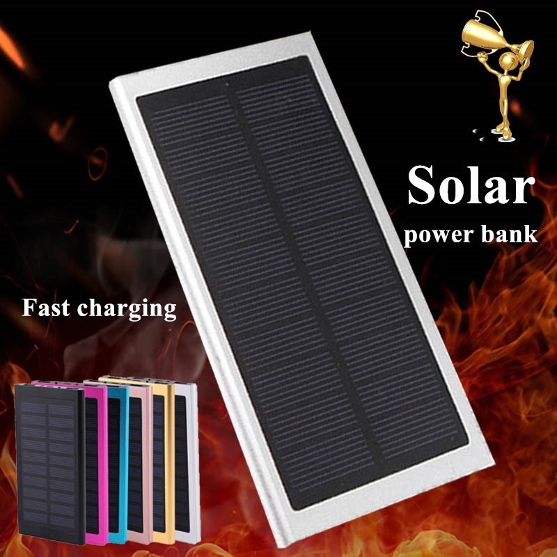 For all Phone Solar Power Bank Charger Battery Portable Mobile Pover