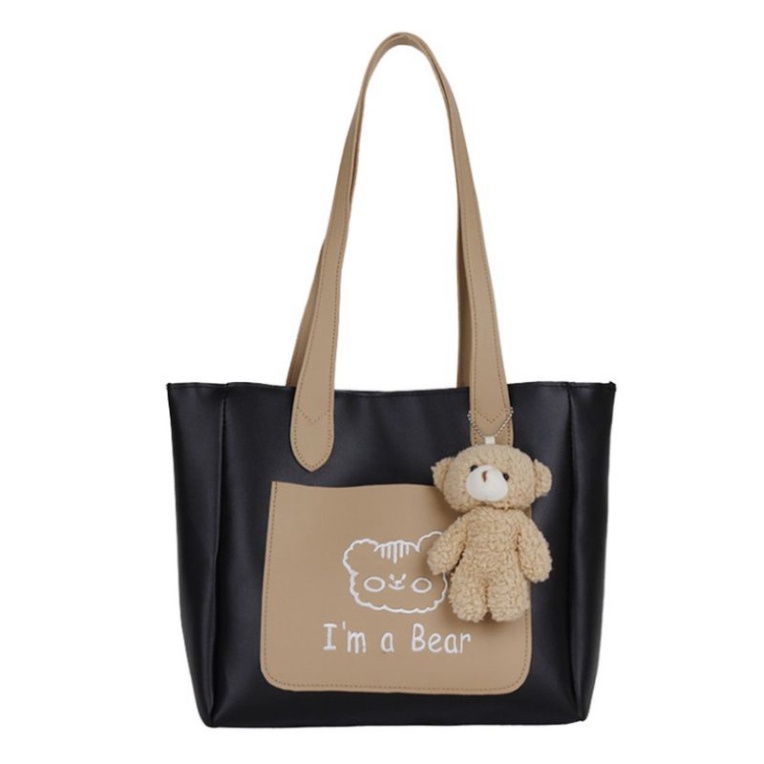 0Túi xách nữ tote công sở da pu mềm vừa A4 đeo vai đẹp thời trang đi học