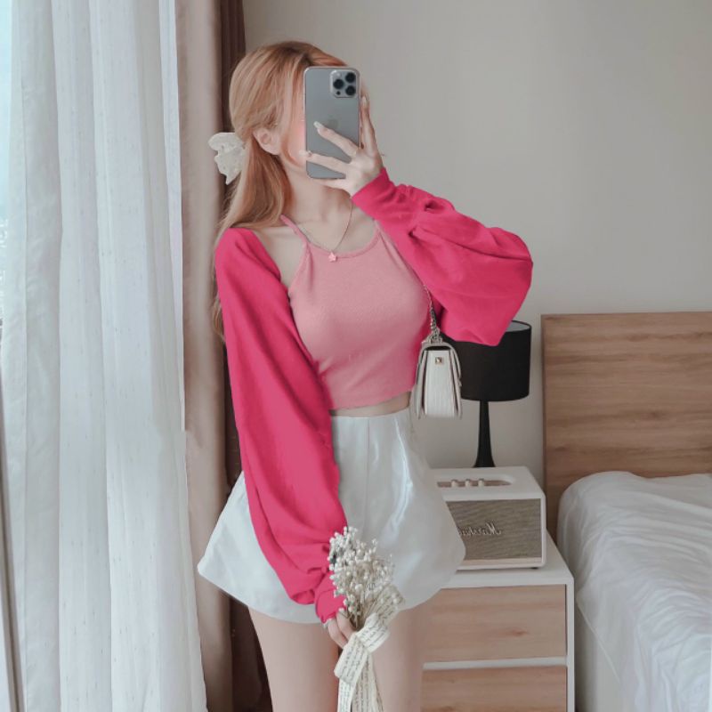 Set áo tay phồng kèm quần shorts siêu xinh [MH06]