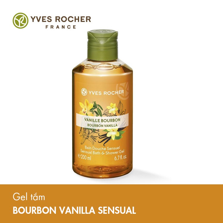 Gel tắm Yves Rocher Bourbon Vanilla Sensual Bath and Shower Gel 200 ml