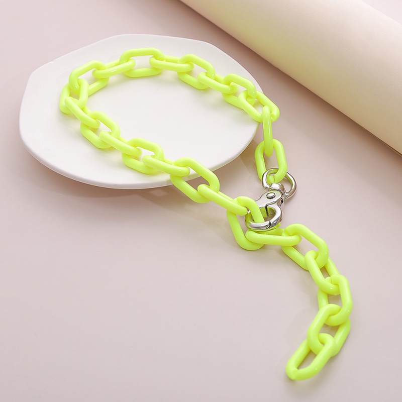 Vòng cổ dạng chuỗi dây xích chất liệu acrylic phong cách punk rock thời trang cá tính cho nữ