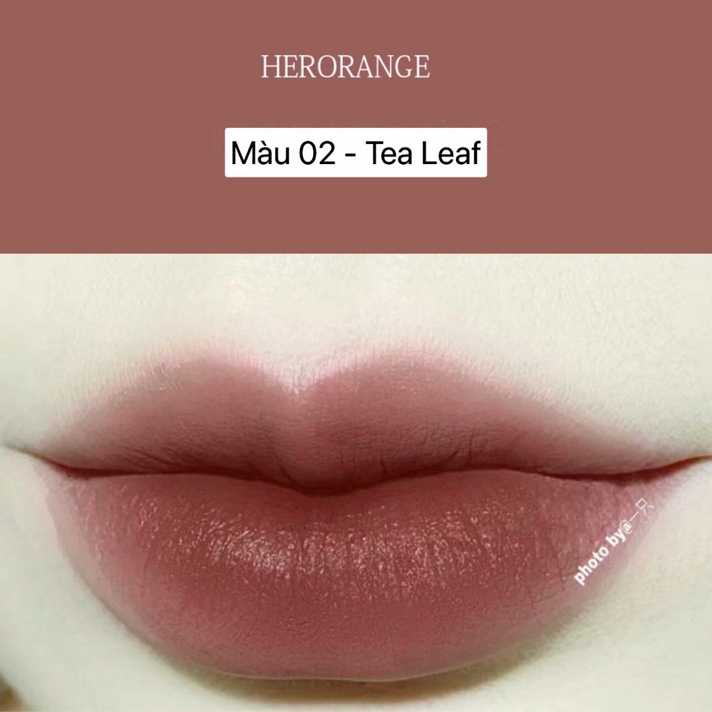 Son Kem HERORANGE , Son Kem Lì Nội Địa Trung Tone Nude Velvet Mix Màu Bùn Nhung Hạt Rẻ Matte Lip Glaze Cực Xinh 2021 | BigBuy360 - bigbuy360.vn